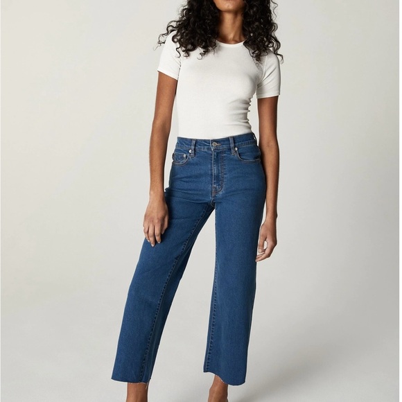 unpublished Denim - Unpublished GRETA Mid-Rise Cropped Wide Leg in San Vicente Size 26 (2) MSRP $108